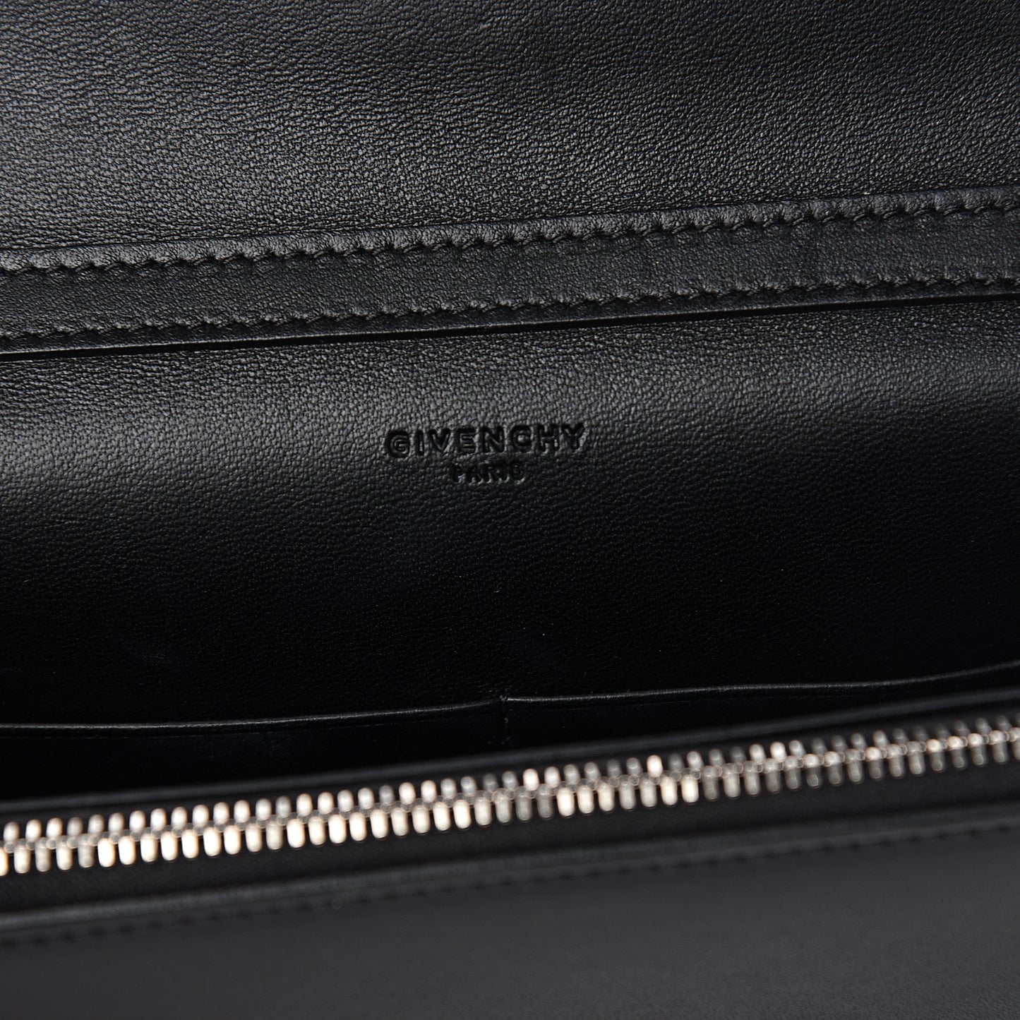 Calfskin Star Pandora Chain Wallet Black