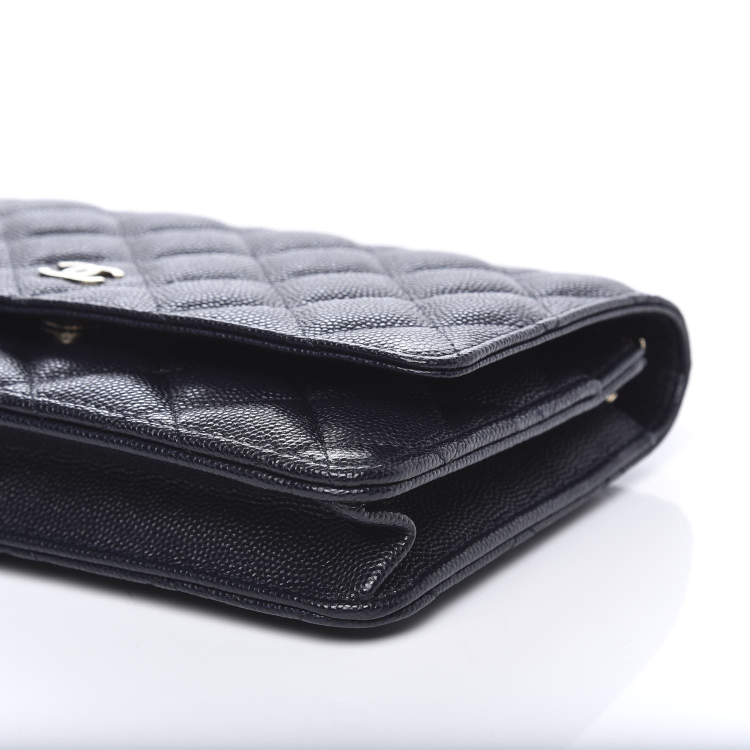 Chanel Caviar Quilted Wallet On Chain WOC Navy Blue 9 of 11