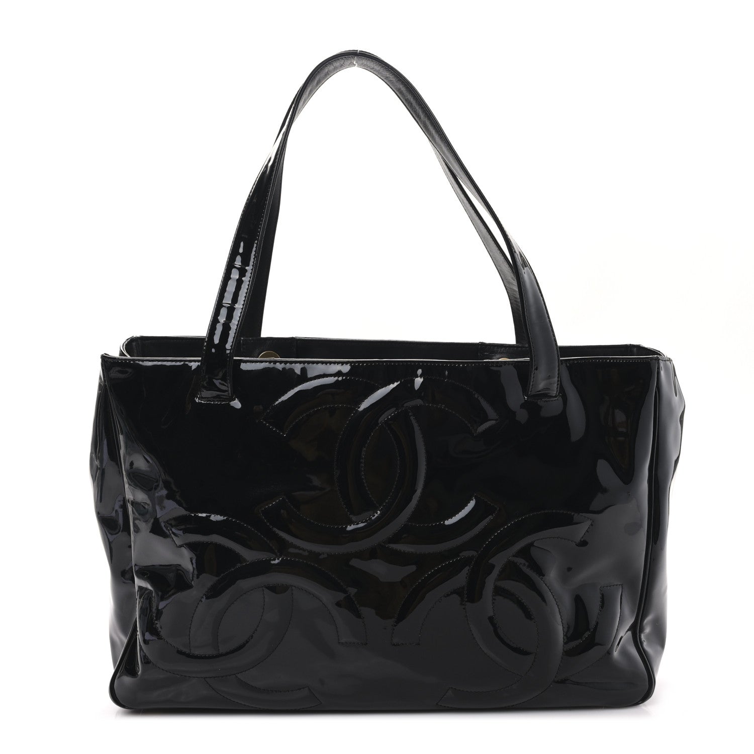 Chanel Patent CC Mini Tote Black 1 of 9