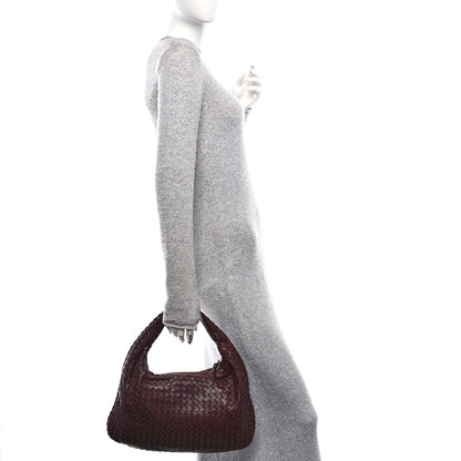 Bottega Veneta Nappa Intrecciato Medium Veneta Hobo Dark Red 2 of 11