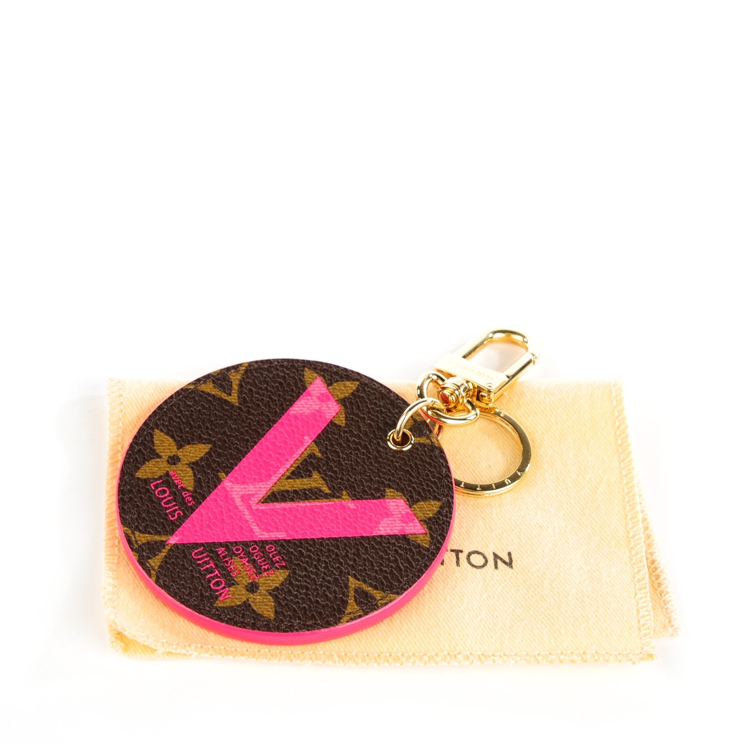 Louis Vuitton Monogram Illustre V Bag Charm Key Ring Grenade 4 of 6