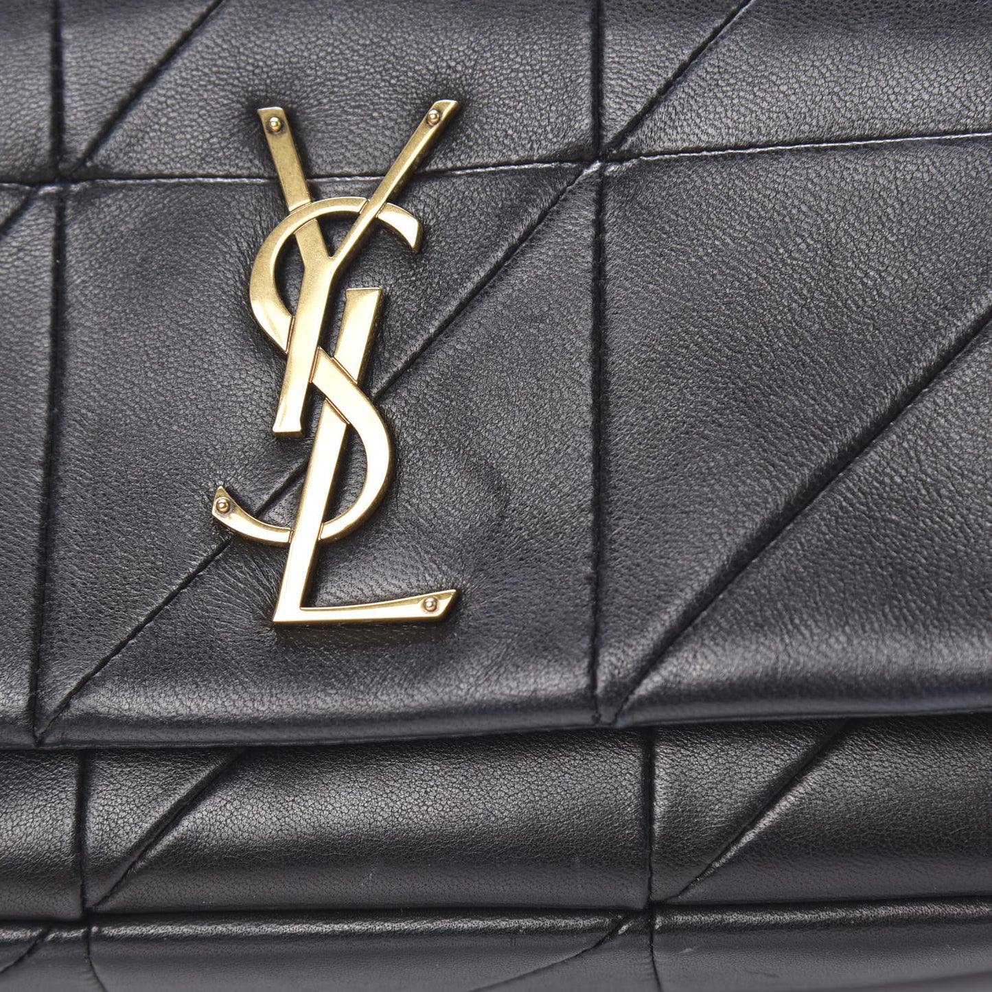 Lambskin Patchwork Monogram Small Jamie Black