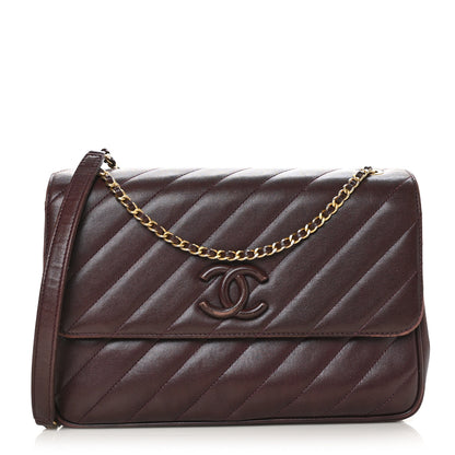 Chanel Lambskin Quilted Jumbo Coco Vintage Flap Purple 1 of 11