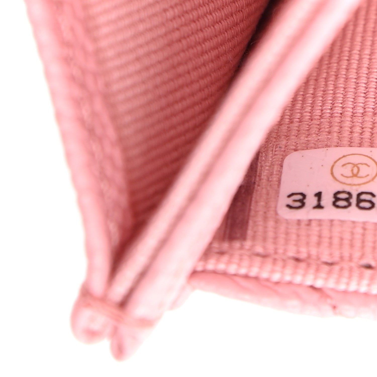 Chanel Caviar Quilted Flap Card Holder Wallet Light Pink 8 of 8