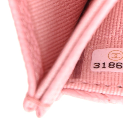 Chanel Caviar Quilted Flap Card Holder Wallet Light Pink 8 of 8