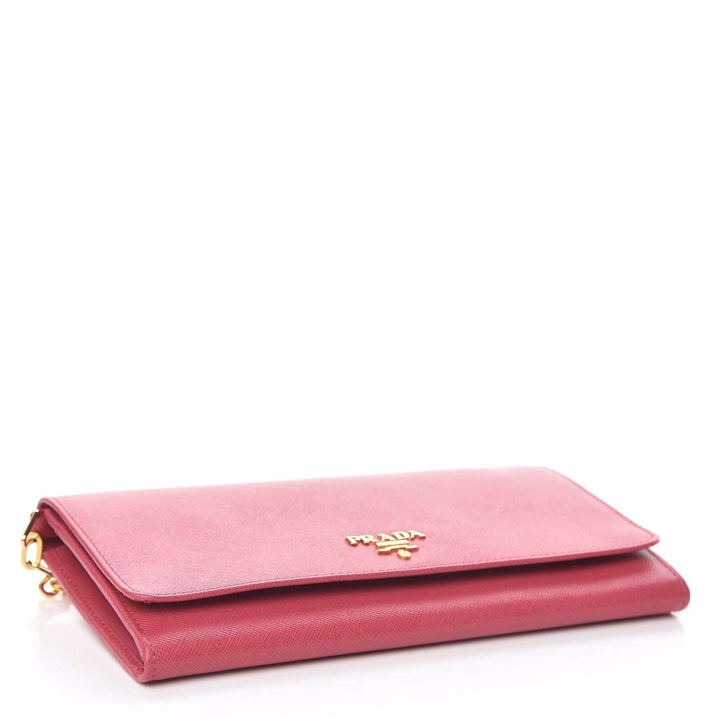 Saffiano Metal Oro Chain Wallet Peonia