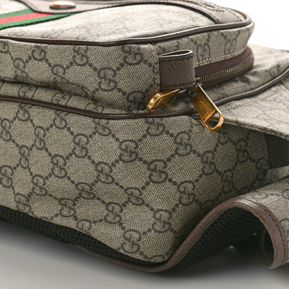 Gucci Soft GG Supreme Monogram Textured Dollar Calfskin Web Ophidia Pouch Pocket Belt Bag Beige Ebony New Acero Black 10 of 10