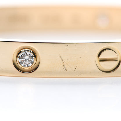 Cartier 18K Yellow Gold 4 Diamond LOVE Bracelet 16 6 of 7