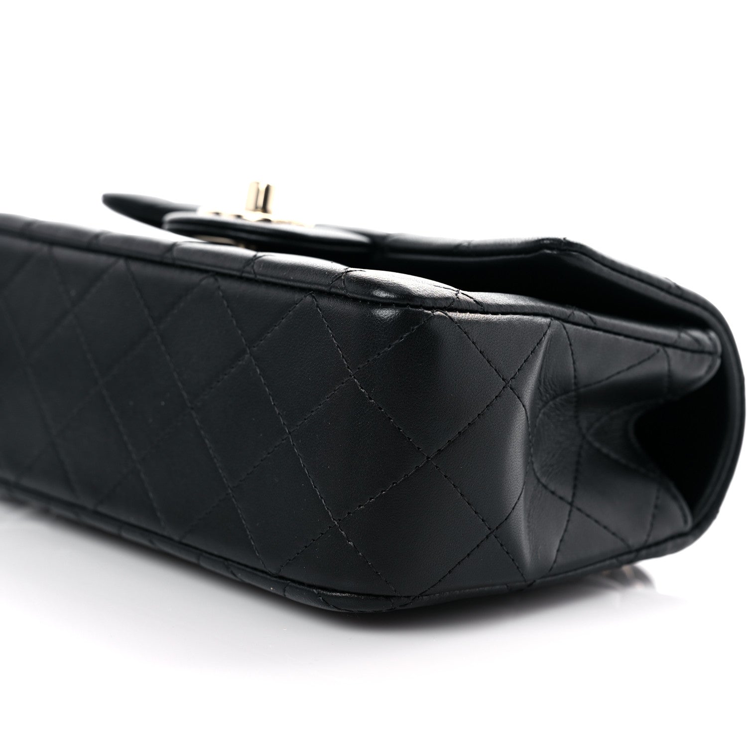 Chanel Lambskin Quilted Mini Top Handle Rectangular Flap Black 9 of 11
