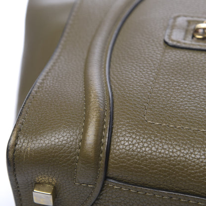 Celine Drummed Calfskin Mini Luggage Jungle 12 of 18