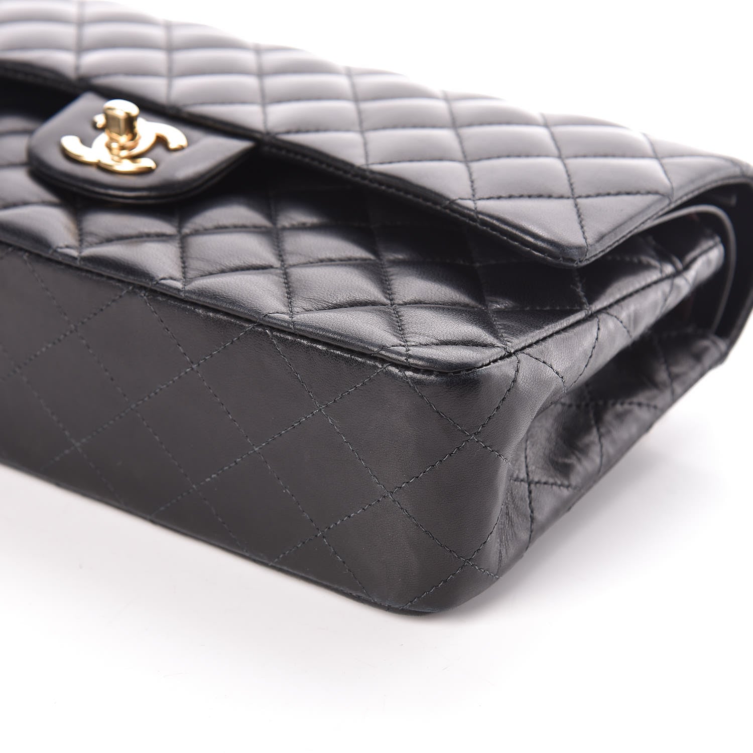 Chanel Lambskin Quilted Medium Double Flap Black 6 of 12
