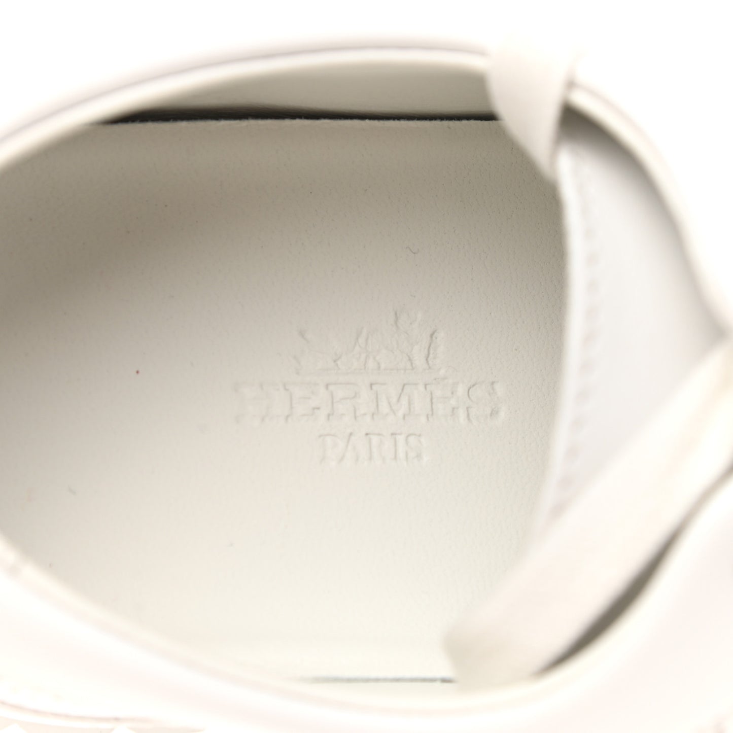 Perforated Calfskin Cross Sneakers 35.5 White