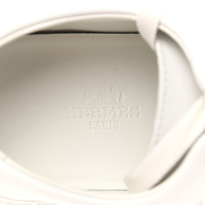 Hermes Perforated Calfskin Cross Sneakers 35.5 White 7 of 8