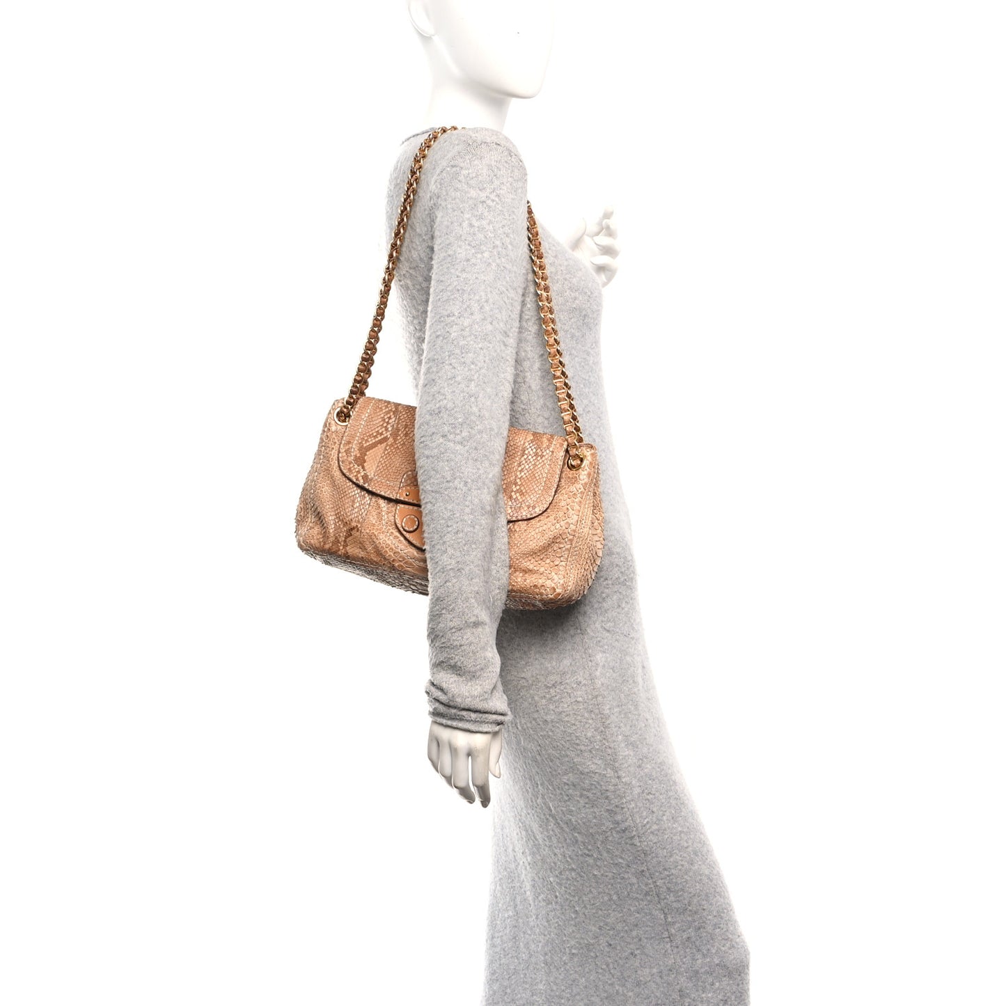Snakeskin Shoulder Bag Naturale
