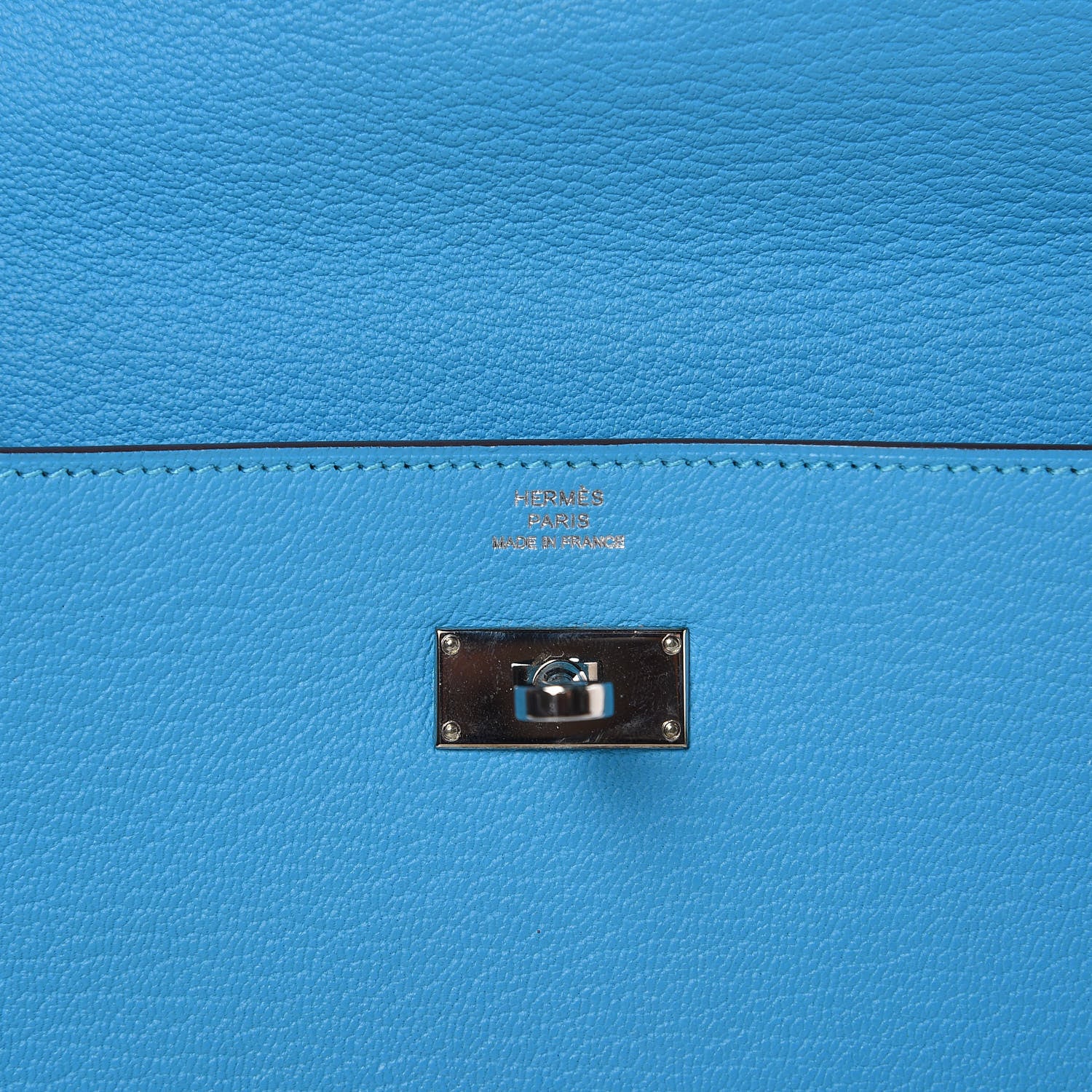 Hermes Chevre Mysore Kelly Longue Wallet Bleu Azteque 6 of 9