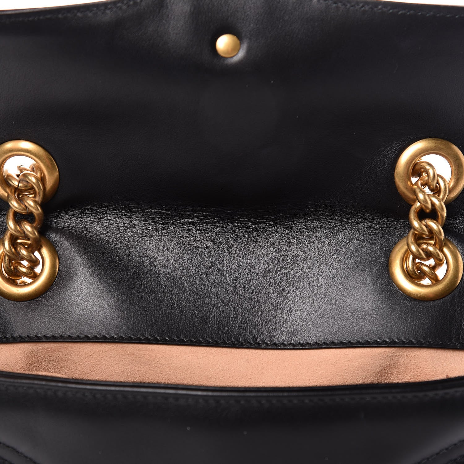 Gucci Calfskin Matelasse Mini GG Marmont Shoulder Bag Black 10 of 11