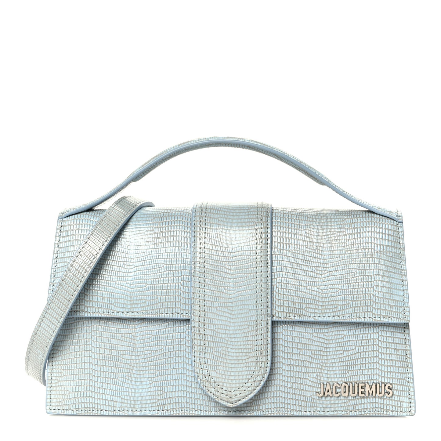 Calfskin Lizard Embossed Le Grand Bambino Light Blue