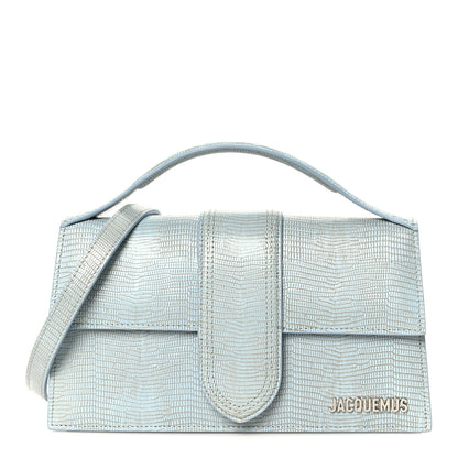 Jacquemus Calfskin Lizard Embossed Le Grand Bambino Light Blue 1 of 12