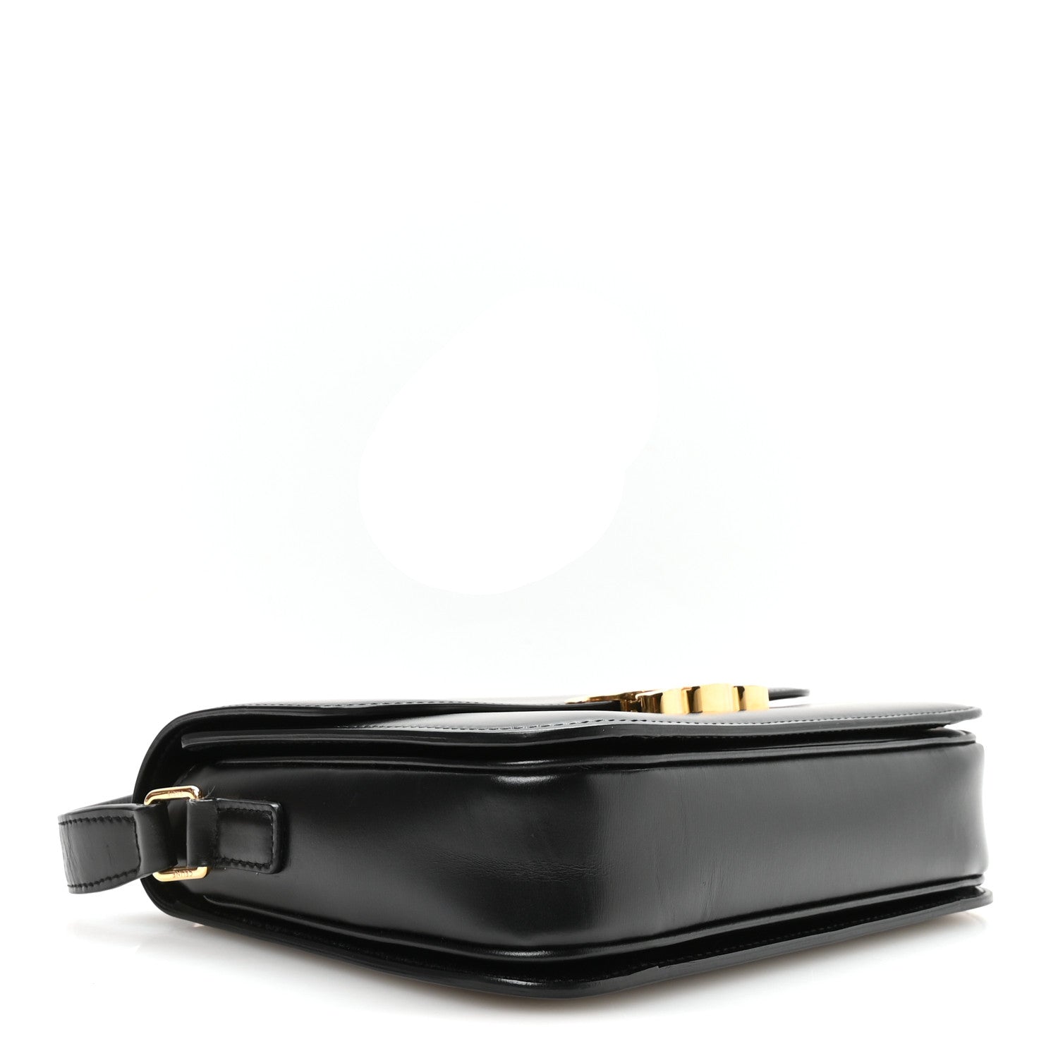 Celine Shiny Calfskin Medium Triomphe Black 3 of 10