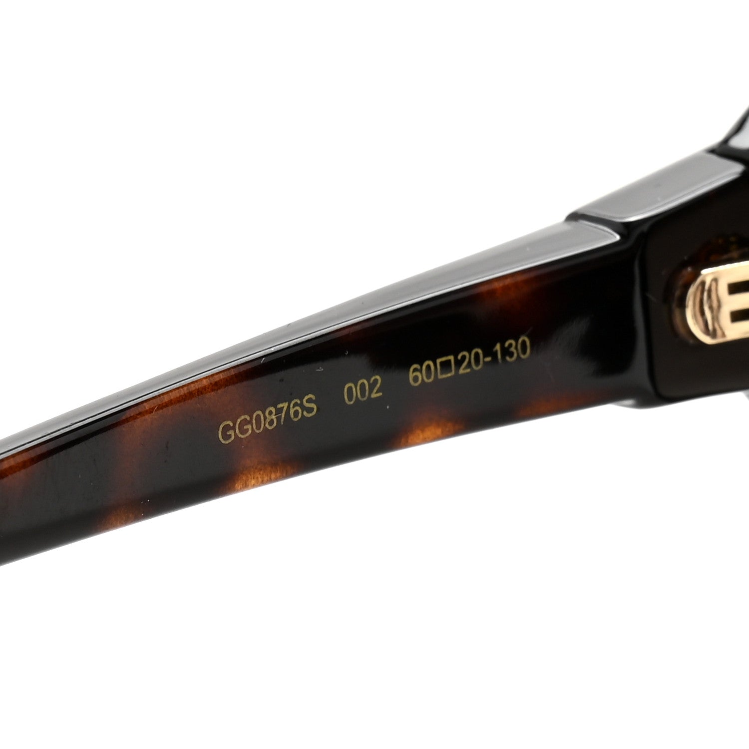 Gucci Acetate Square Frame Sunglasses GG0876S Tortoise 6 of 8