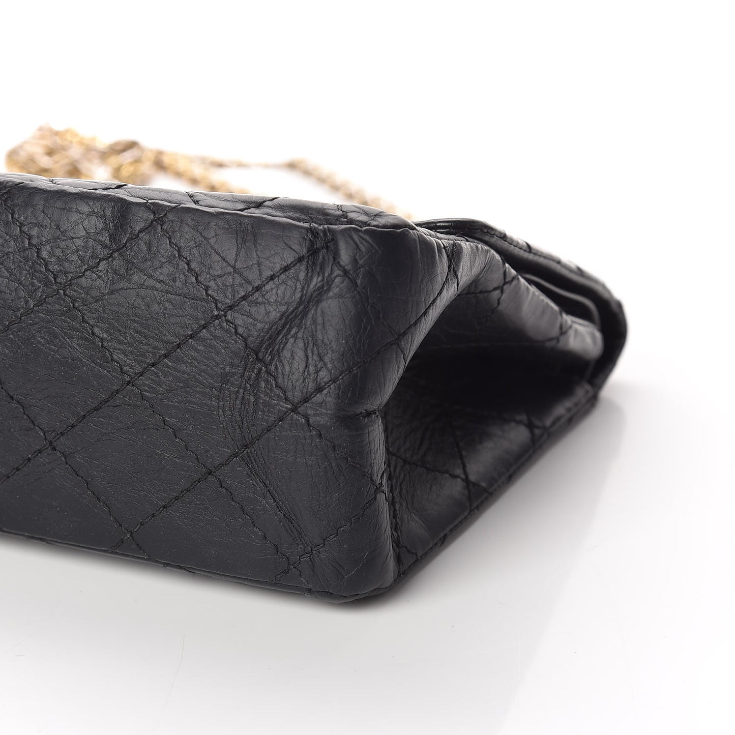 Aged Calfskin Quilted 2.55 Reissue 226 Flap Black