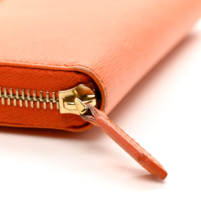 Fendi Vitello Elite Zip Around Wallet Arancio 8 of 9