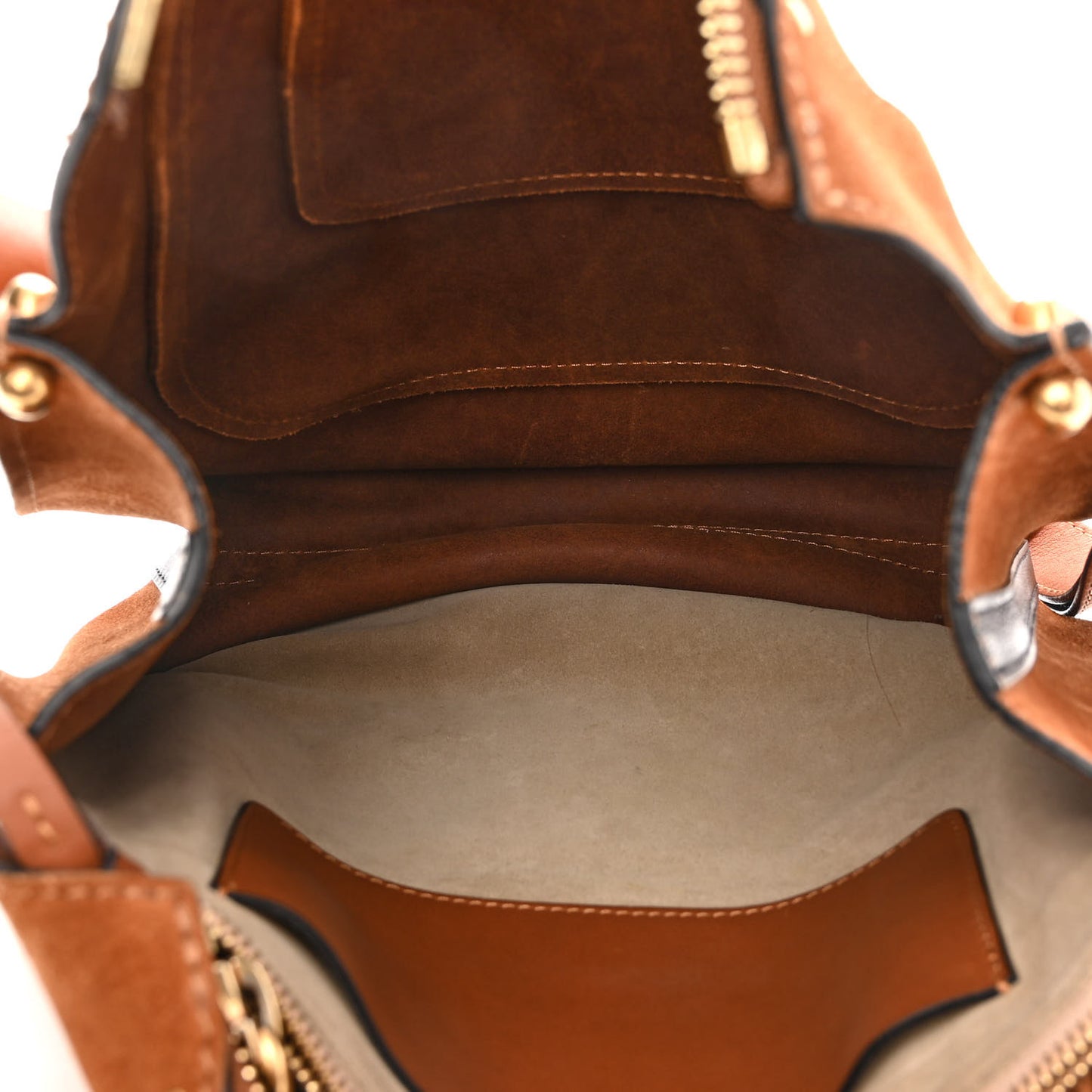 Suede Small Hayley Hobo Caramel