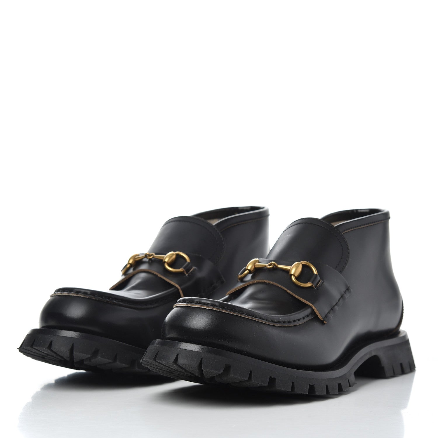 Gucci Cordovan Lux Mens Harald Horsebit Ankle Boots 9.5 Black 3 of 18