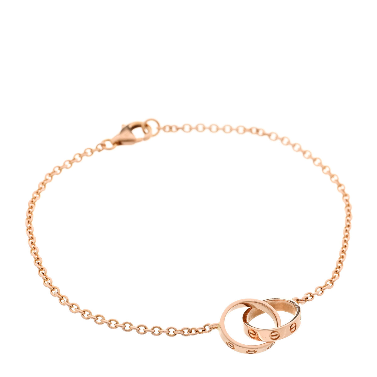 Cartier 18K Pink Gold Interlocking LOVE Bracelet 1 of 6
