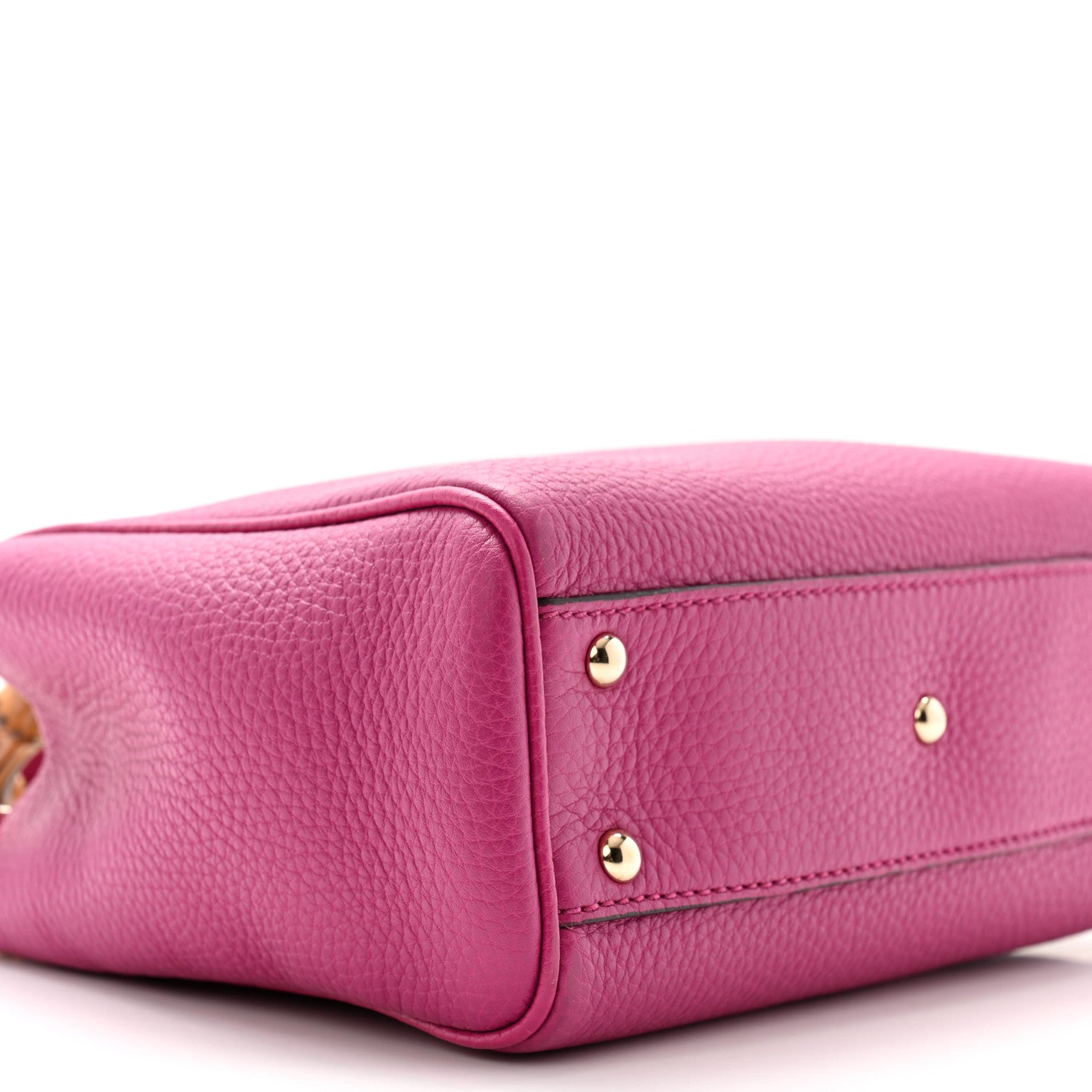 Gucci Calfskin Mini Bamboo Shopper Tote Bright Bougainvillea 9 of 10