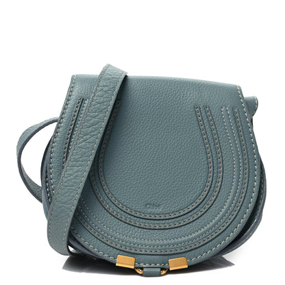Chloe Calfskin Mini Marcie Round Crossbody Bag Faded Blue 1 of 7