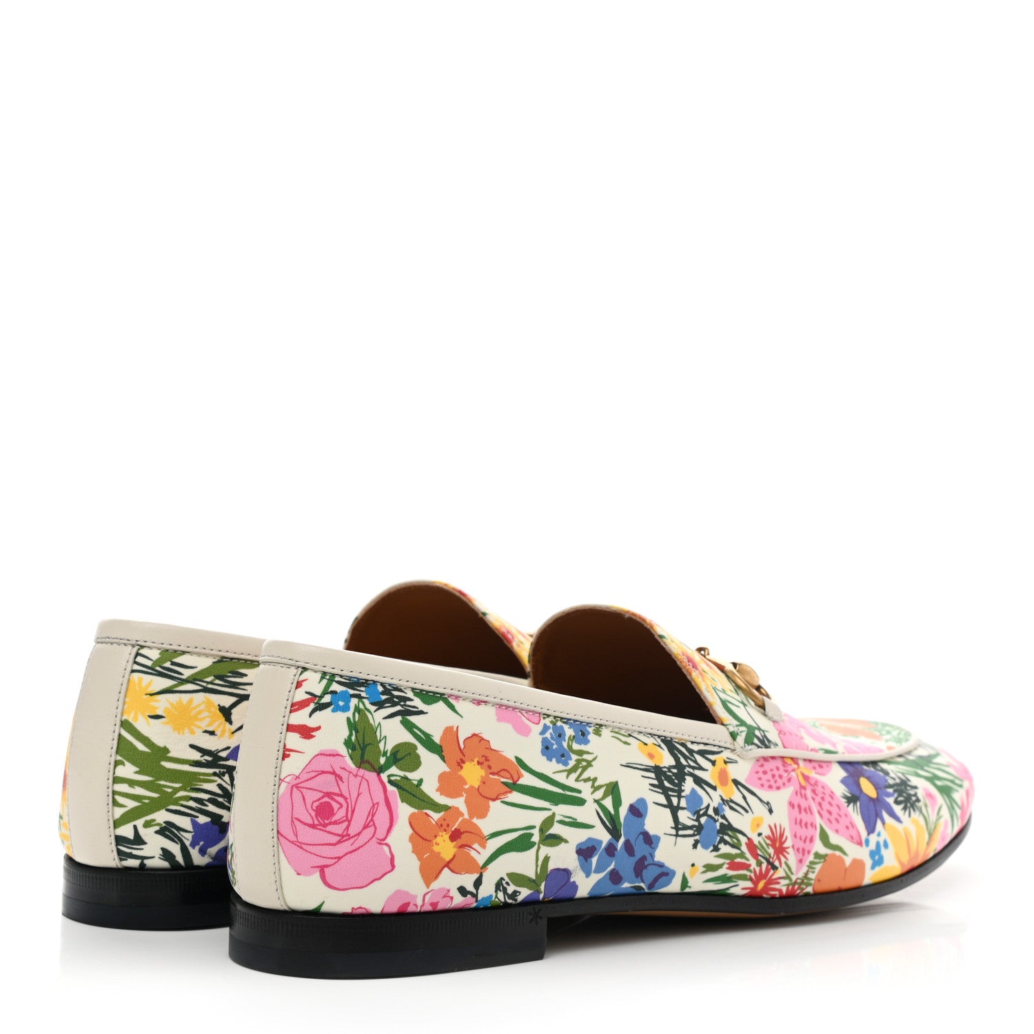 Gucci X KEN SCOTT Canvas Infinity Giardino d Apri Womens Jordaan Loafers 40 Ivory Pink Mystic White 7 of 16