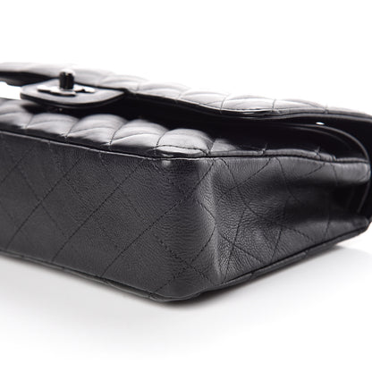 Chanel Crumpled Calfskin Quilted Medium Double Flap So Black 9 of 10