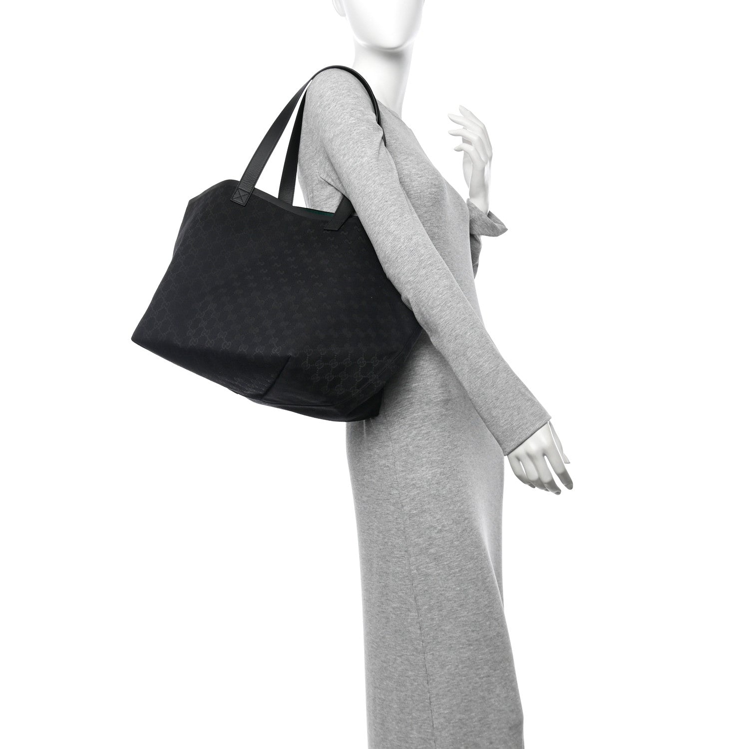Gucci GG Monogram Medium Totissima Shopping Tote Black 2 of 9