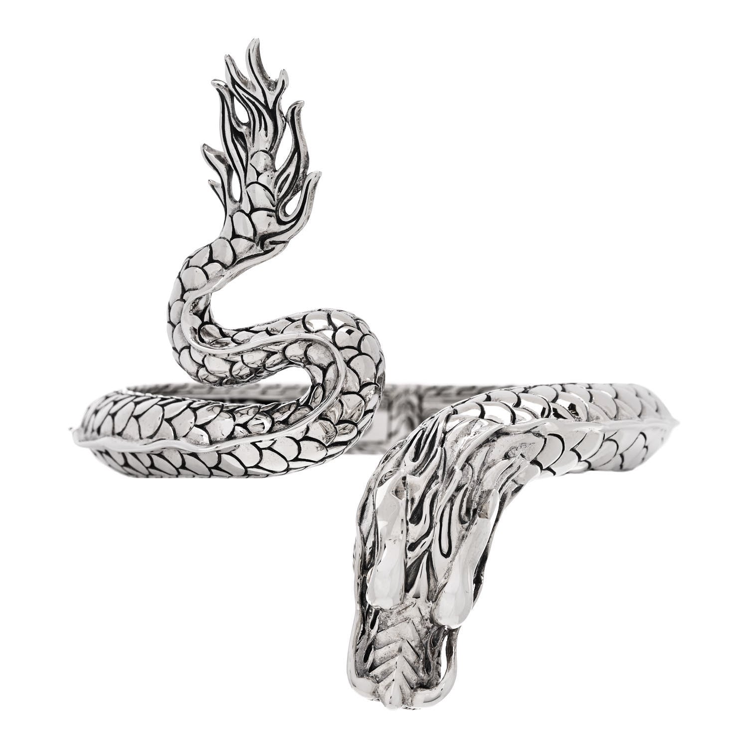 John Hardy JOHN HARDY Sterling Silver 18K Yellow Gold Naga Dragon Kick Cuff Bracelet 2 of 4