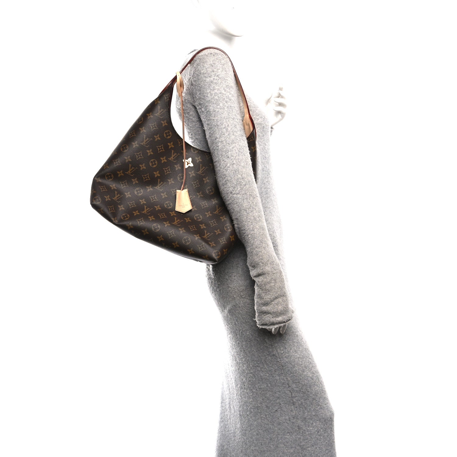 Louis Vuitton Monogram Flower Hobo Beige 2 of 10