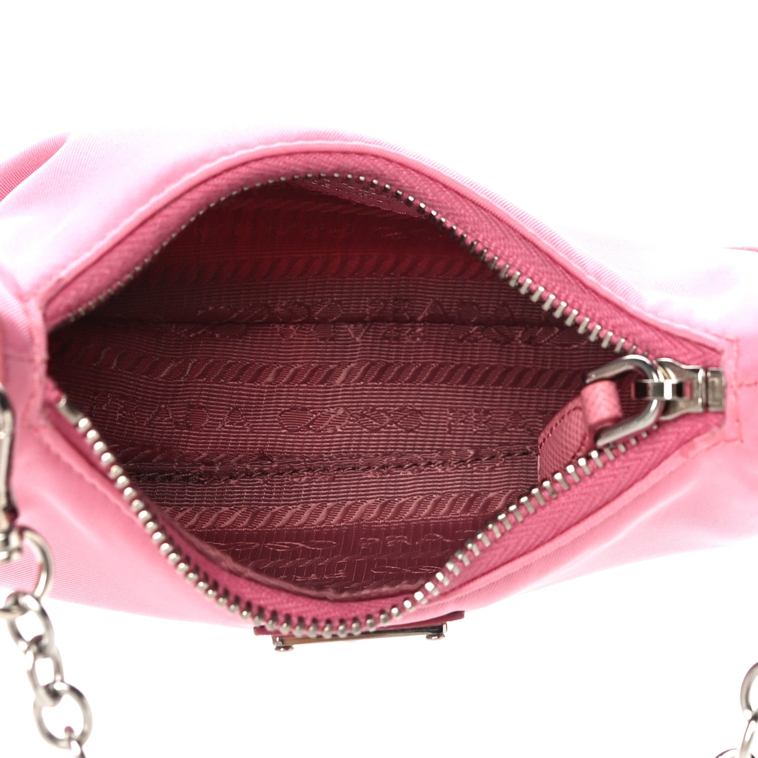 Prada Tessuto Nylon Saffiano Mini Re-Edition 2000 Shoulder Bag Begonia 7 of 11