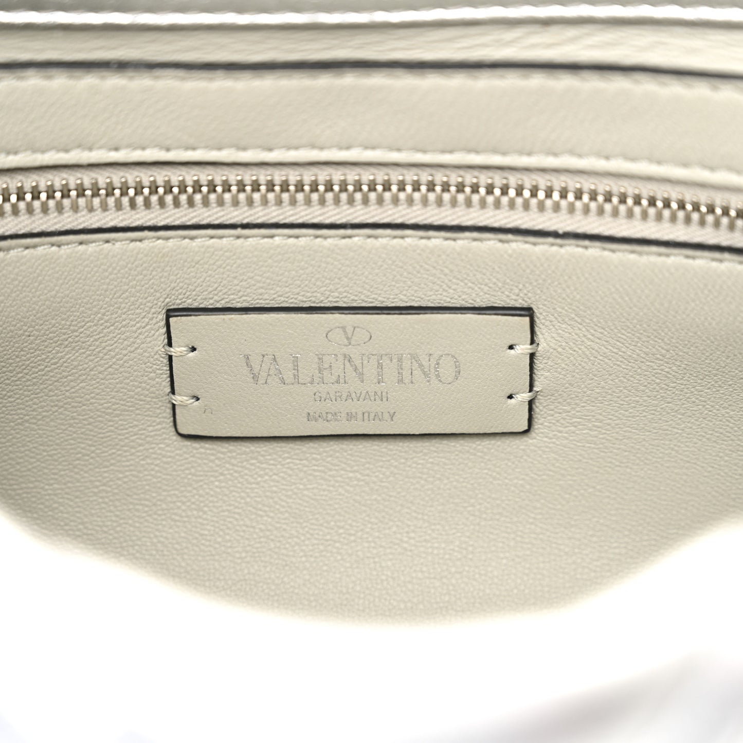 Nappa Medium Roman Stud Shoulder Bag Silver