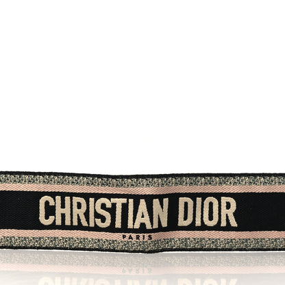 Christian Dior Canvas Embroidered Shoulder Strap Rose Multicolor 4 of 5