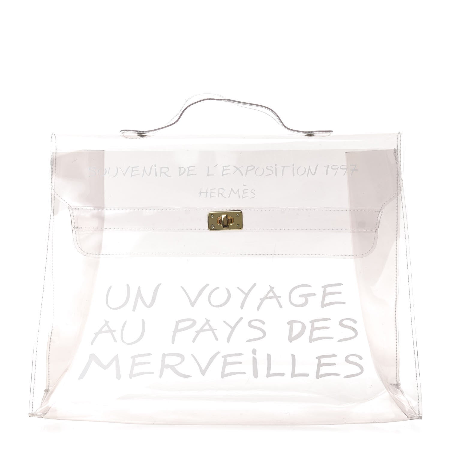 Hermes Vinyl Souvenir De L'Exposition Kelly Transparent 1 of 10