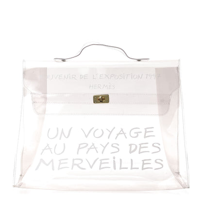 Hermes Vinyl Souvenir De L'Exposition Kelly Transparent 1 of 10