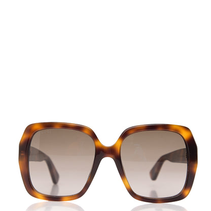 Gucci Acetate Square Frame GG0096S Sunglasses Tortoise 2 of 8
