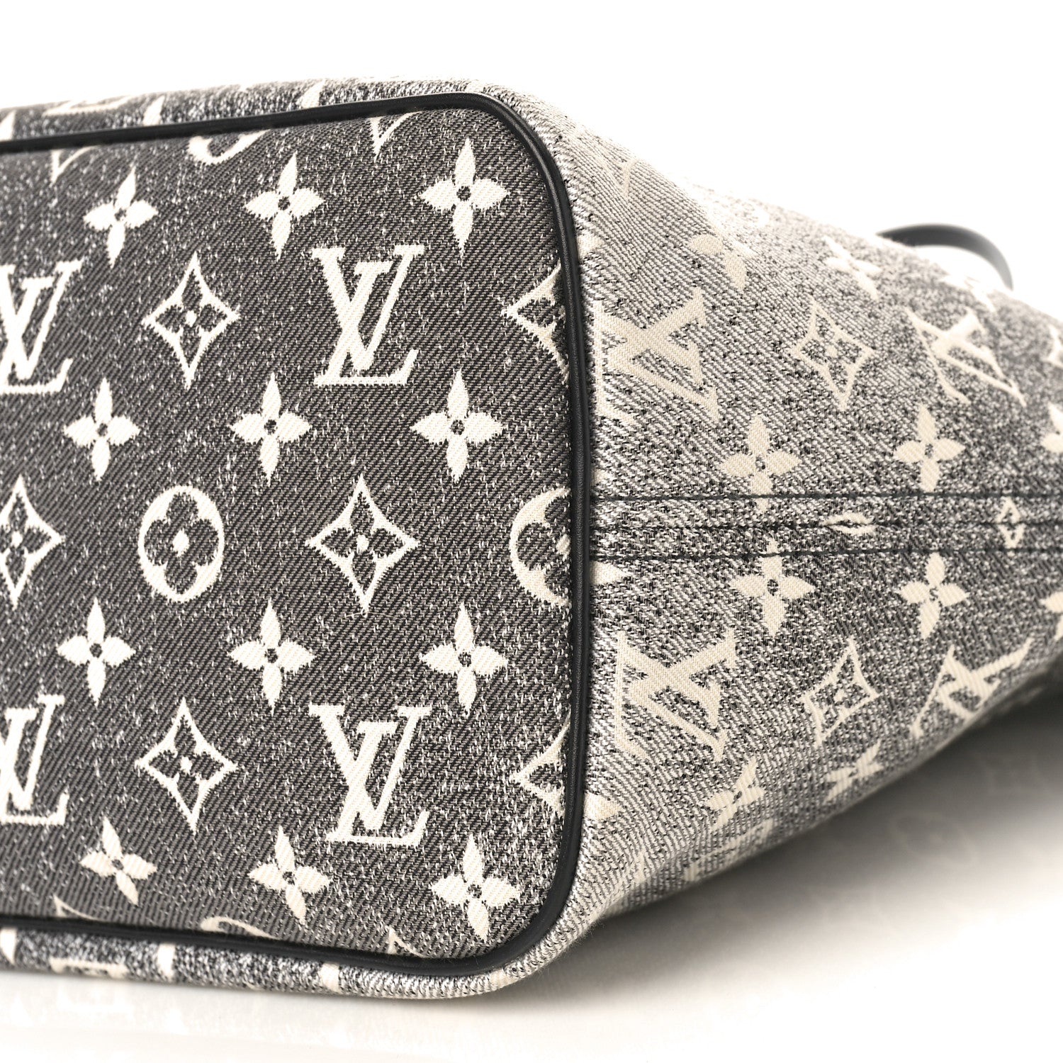 Louis Vuitton Denim Monogram Jacquard Neverfull MM Grey 8 of 8