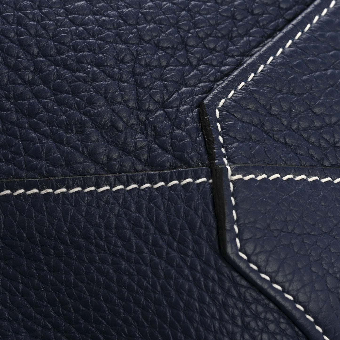 Taurillon Clemence Double Sens 45 Reversible Tote Bleu Izmir Bleu Saphir