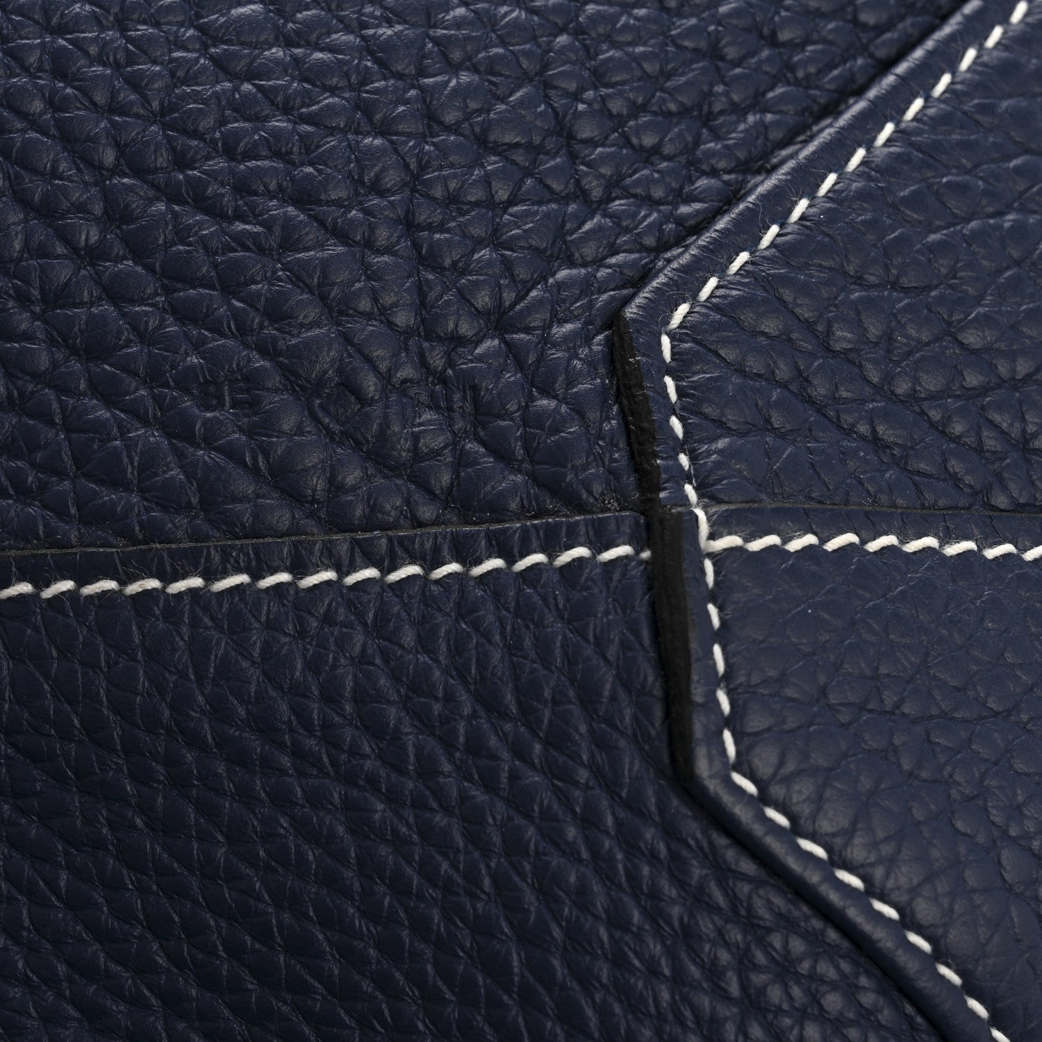 Hermes Taurillon Clemence Double Sens 45 Reversible Tote Bleu Izmir Bleu Saphir 11 of 21