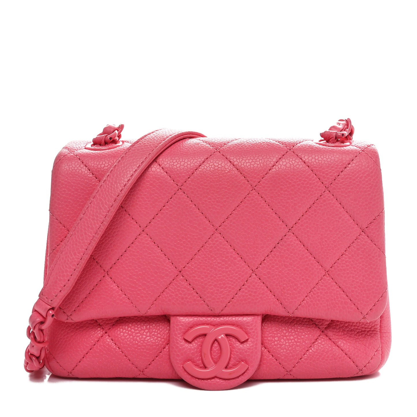 Caviar Quilted Mini Incognito Square Flap Pink