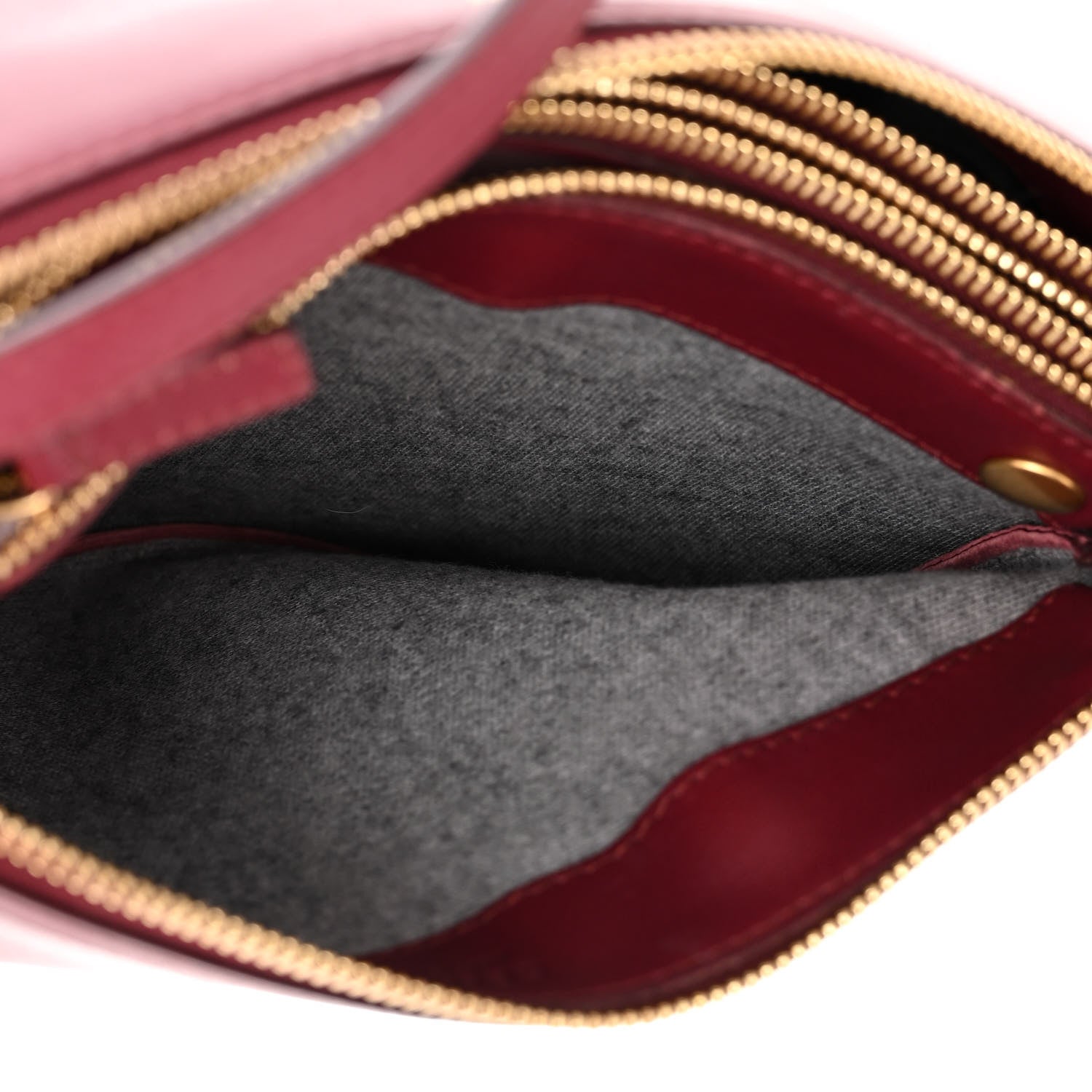 Celine Smooth Lambskin Small Trio Crossbody Bag Burgundy 5 of 12