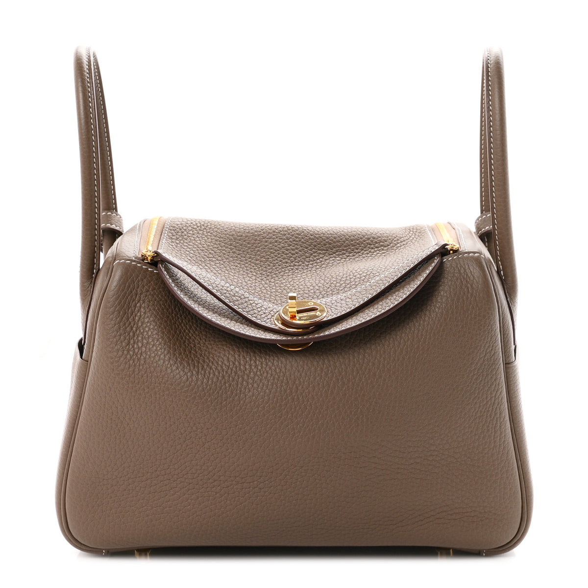 Hermes Taurillon Clemence Lindy 26 Etoupe 1 of 12