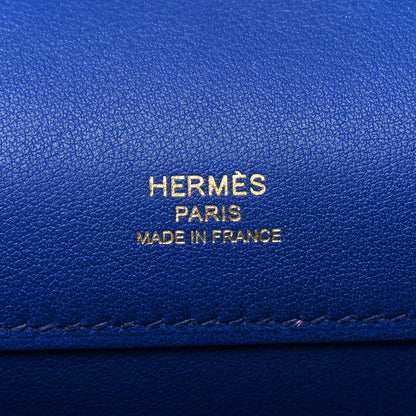 Hermes Swift Kelly Cut Clutch Pochette Bleu Electrique 6 of 11