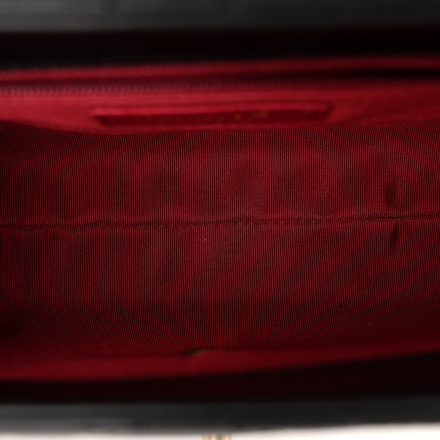 Lambskin Stitched Pearl Logo Top Handle Flap Black Black